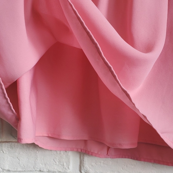 H&M Pink Chiffon Sleeveless Summer Flowy Dress Size 10 - Picture 5 of 10